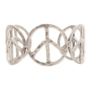 SALE NEW Woodstock ✌🏻 Vibe Cuff - Silver Tone